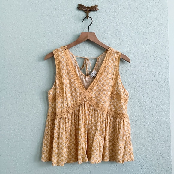 True Craft Tops - True Craft•Yellow Boho Tank for Women